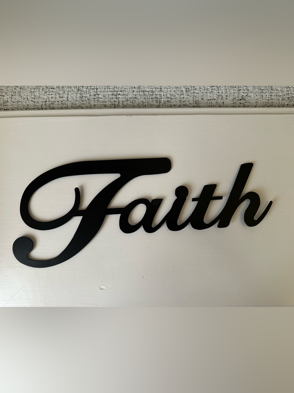 Faith Script Wall Word Decor in Black
